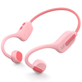 IFECCO X11-Pink Kids Open Ear Headphones - Kids Girls Bluetooth 5.3 Conduction Headphones with Mic,Ultra-Light,IPX5 Waterproof and Safer for Children Wireless Headphones,Perfect for School Travel Gifts (Pink)
