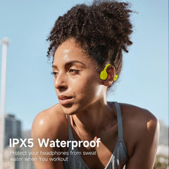 IFECCO Bone Conduction Headphones Bluetooth 5.4 - Wireless Open Ear Headphones with Mic,IPX5 Waterproof Bone Conduction Earbuds 10H Playtime for Cycling Running Hiking Bicycle