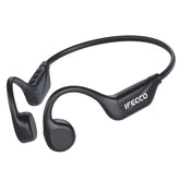 IFECCO X25-Black Bone Conduction Headphones Bluetooth 5.4 - IPX5 Waterproof Bone Conduction Earbuds with Mic,Open Ear Wireless Sport Headphones for Cycling Running Hiking