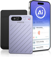 IFECCO AI Voice Recorder - Digital Voice Recorder Summarize with AI Technology, 64GB Memory, Support 152 Languages, App Control, Audio Recorder for Lectures Recorders, Meetings, Calls