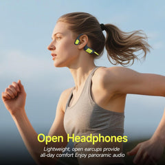 IFECCO Swimming Headphones Underwater - IP68 Waterproof Bone Conduction Headphones Bluetooth 5.4,Open Ear Earbuds with 32GB MP3 Player Memory for Swimming Running Cycling