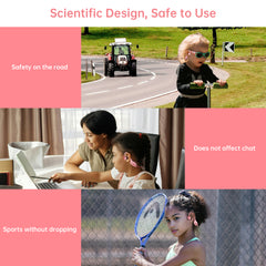 IFECCO X11-Pink Kids Open Ear Headphones - Kids Girls Bluetooth 5.3 Conduction Headphones with Mic,Ultra-Light,IPX5 Waterproof and Safer for Children Wireless Headphones,Perfect for School Travel Gifts (Pink)