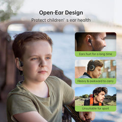 IFECCO X11-Green Kids Open Ear Headphones - Kids Girls Bluetooth 5.3 Conduction Headphones with Mic,Ultra-Light,IPX5 Waterproof and Safer for Children Wireless Headphones,Perfect for School Travel Gifts (Green)