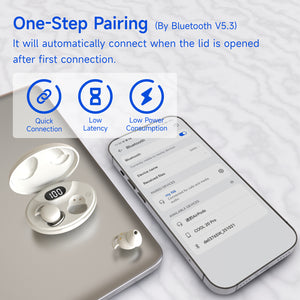 IFECCO Invisible Sleep Earbuds Bluetooth - Small Sleep Headphones for Side Sleepers,Sleeping Earbuds Noise Cancelling,IPX6 Waterproof Wireless Tiny Headphones for Sleeping,Sport