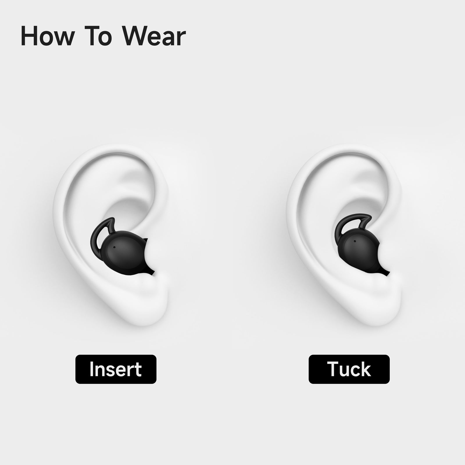 IFECCO S13-Black Invisible Sleep Earbuds - Small Wireless Sleep Headphones for Side Sleepers,Comfortable Blocking Noise,IPX6 Waterproof Wireless Headphones for Sleeping (Black)