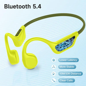 IFECCO Bone Conduction Headphones Bluetooth 5.4 - Wireless Open Ear Headphones with Mic,IPX5 Waterproof Bone Conduction Earbuds 10H Playtime for Cycling Running Hiking Bicycle