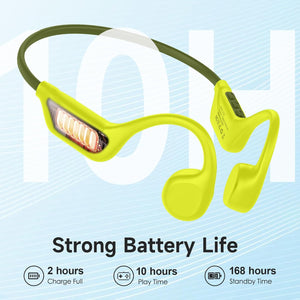 IFECCO Bone Conduction Headphones Bluetooth 5.4 - Wireless Open Ear Headphones with Mic,IPX5 Waterproof Bone Conduction Earbuds 10H Playtime for Cycling Running Hiking Bicycle