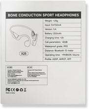Load image into Gallery viewer, IFECCO Bone Conduction Headphones Bluetooth 5.4 - Wireless Open Ear Headphones with Mic,IPX5 Waterproof Bone Conduction Earbuds 10H Playtime for Cycling Running Hiking Bicycle