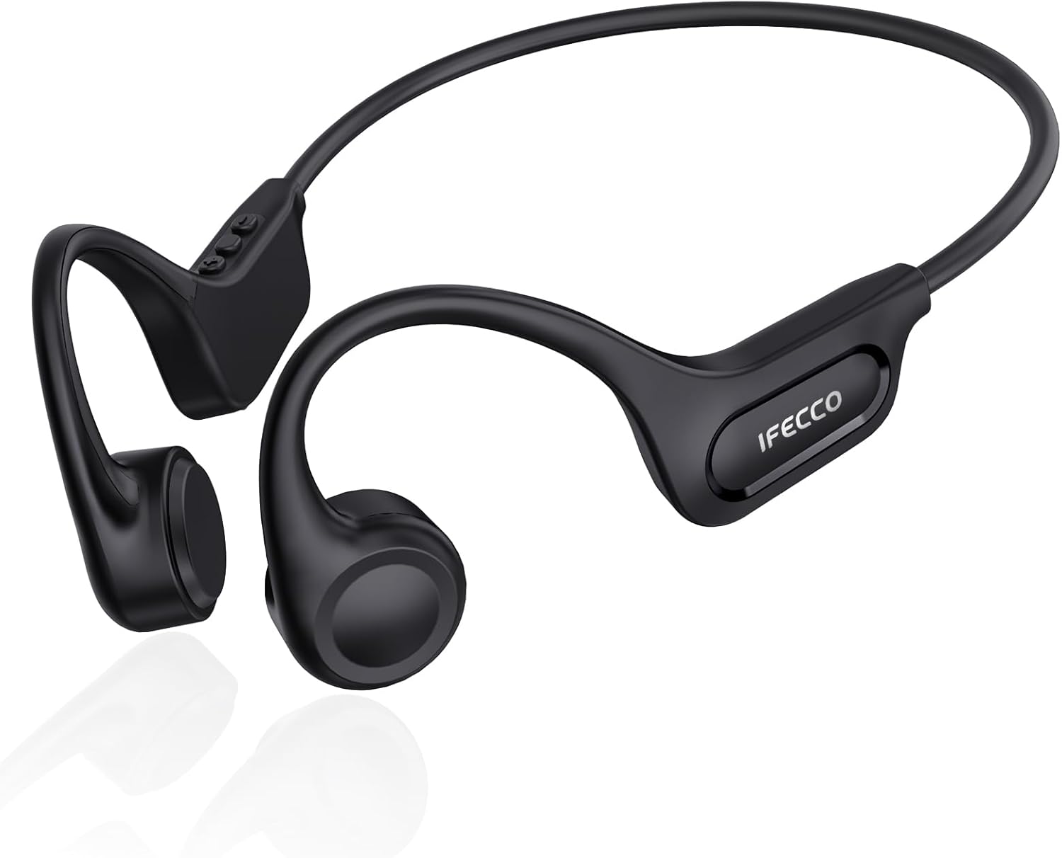 IFECCO Bone Conduction Headphones Bluetooth 5.4 - Wireless Open Ear Headphones with Mic,IPX6 Waterproof Bone Conduction Earbuds 10H Playtime for Cycling Running Bicycle Hiking