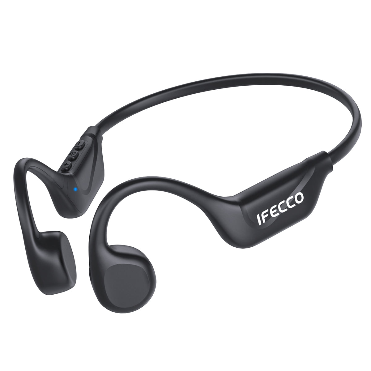 IFECCO X25-Black Bone Conduction Headphones Bluetooth 5.4 - IPX5 Waterproof Bone Conduction Earbuds with Mic,Open Ear Wireless Sport Headphones for Cycling Running Hiking