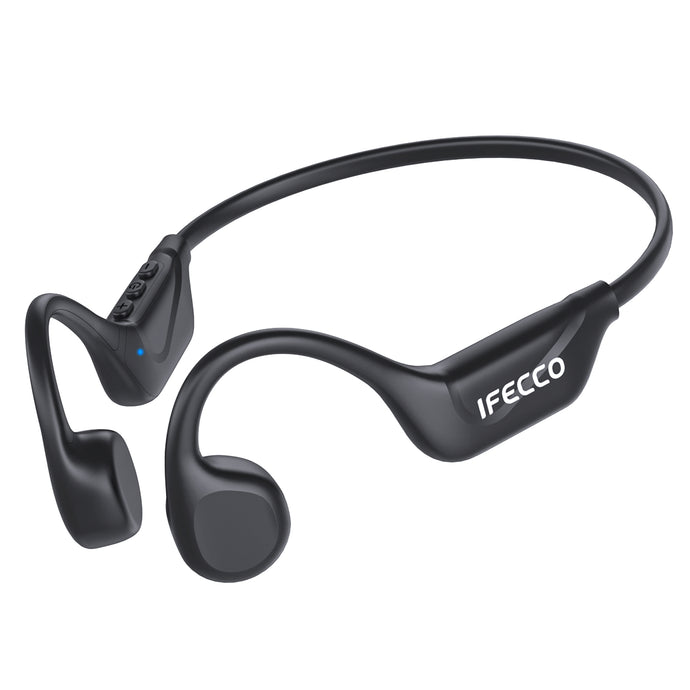 IFECCO Bone Conduction Headphones Bluetooth 5.4 - IPX5 Waterproof Bone Conduction Earbuds with Mic,Open Ear Wireless Sport Headphones for Cycling Running Hiking