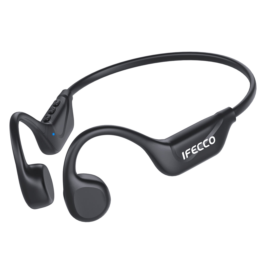IFECCO Bone Conduction Headphones Bluetooth 5.4 - IPX5 Waterproof Bone Conduction Earbuds with Mic,Open Ear Wireless Sport Headphones for Cycling Running Hiking