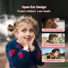 Load image into Gallery viewer, IFECCO Kids Open Ear Headphones - Kids Girls Bluetooth 5.3 Conduction Headphones with Mic,Ultra-Light,IPX5 Waterproof and Safer for Children Wireless Headphones,Perfect for School Travel Gifts (Pink)