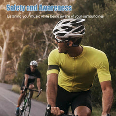 IFECCO Bone Conduction Headphones Bluetooth - Wireless Open Ear Headphones with Mic,IPX5 Waterproof Bluetooth Headphones for Cycling Running Hiking Bicycle