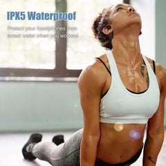 IFECCO Bone Conduction Headphones Bluetooth - Wireless Open Ear Headphones with Mic,IPX5 Waterproof Bluetooth Headphones for Cycling Running Hiking Bicycle