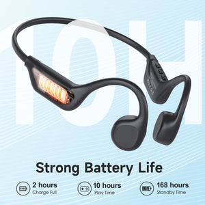 IFECCO Bone Conduction Headphones Bluetooth 5.4 - IPX5 Waterproof Bone Conduction Earbuds with Mic,Open Ear Wireless Sport Headphones for Cycling Running Hiking